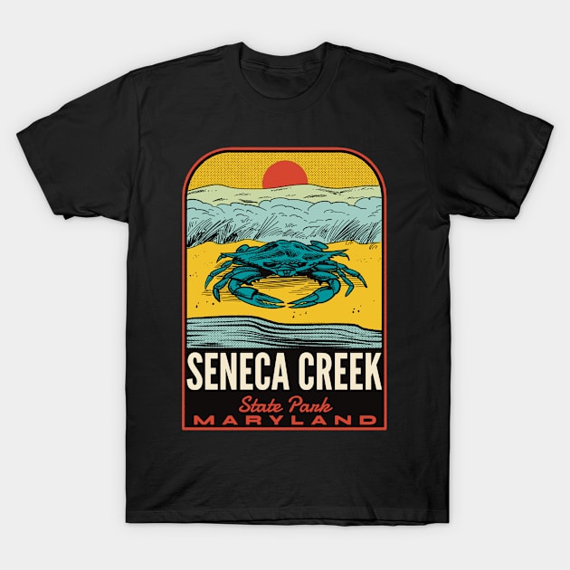 Seneca Creek State Park MD Vintage Travel T-Shirt by HalpinDesign